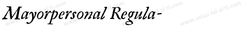 Mayorpersonal Regula字体转换